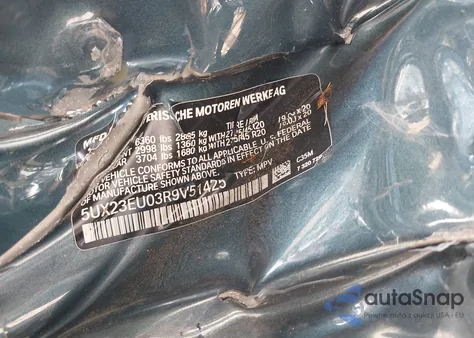 2024 BMW X5 xDrive40I from USA, damaged, VIN 5UX23EU03R9V51425
